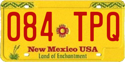 NM license plate 084TPQ