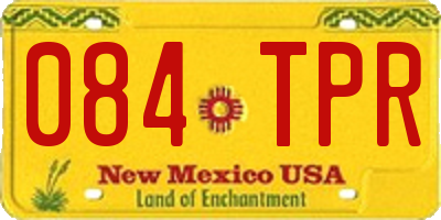 NM license plate 084TPR
