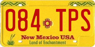 NM license plate 084TPS