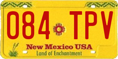 NM license plate 084TPV