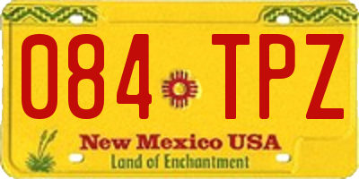 NM license plate 084TPZ