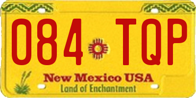 NM license plate 084TQP