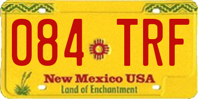 NM license plate 084TRF