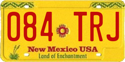 NM license plate 084TRJ