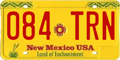 NM license plate 084TRN