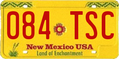 NM license plate 084TSC