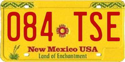 NM license plate 084TSE