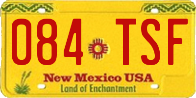 NM license plate 084TSF