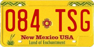 NM license plate 084TSG