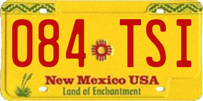 NM license plate 084TSI