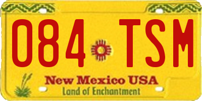 NM license plate 084TSM