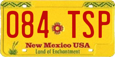 NM license plate 084TSP