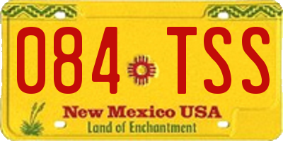 NM license plate 084TSS