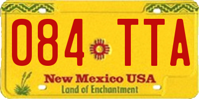 NM license plate 084TTA