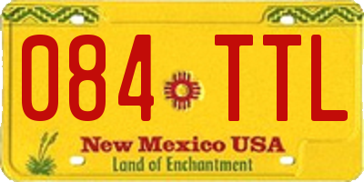 NM license plate 084TTL