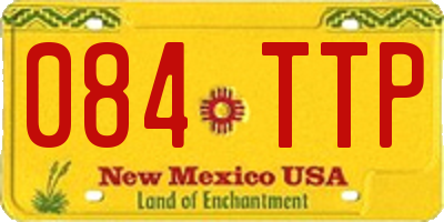NM license plate 084TTP