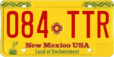 NM license plate 084TTR