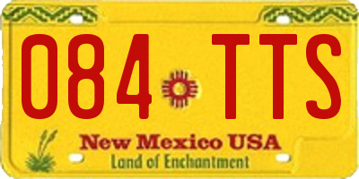 NM license plate 084TTS