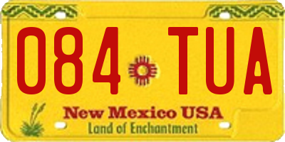 NM license plate 084TUA
