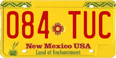 NM license plate 084TUC