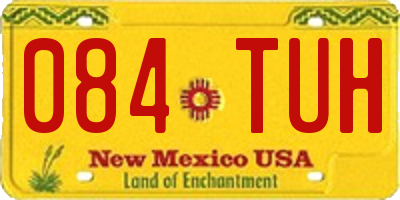 NM license plate 084TUH