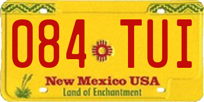 NM license plate 084TUI