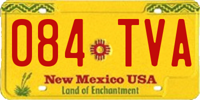 NM license plate 084TVA
