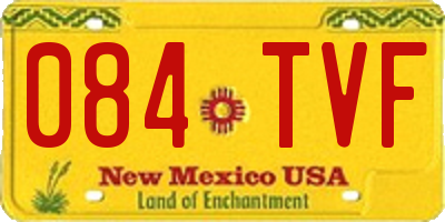 NM license plate 084TVF