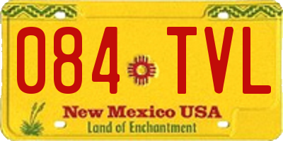 NM license plate 084TVL
