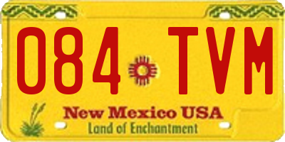 NM license plate 084TVM