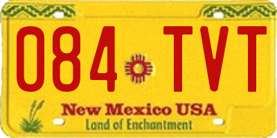 NM license plate 084TVT