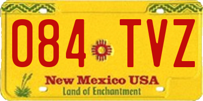 NM license plate 084TVZ