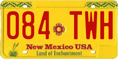 NM license plate 084TWH