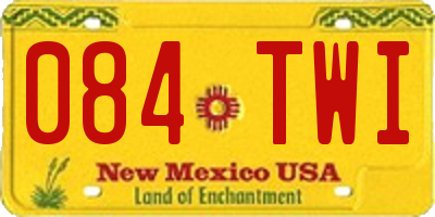 NM license plate 084TWI