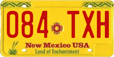 NM license plate 084TXH