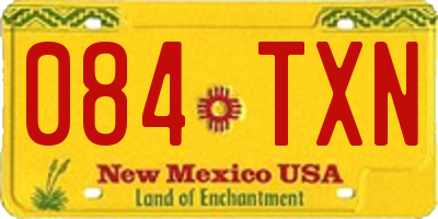 NM license plate 084TXN