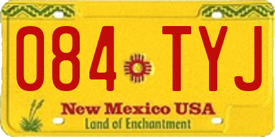 NM license plate 084TYJ