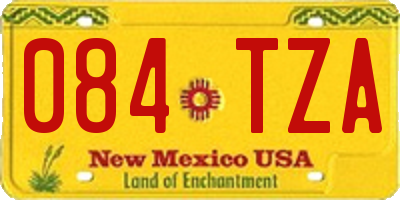 NM license plate 084TZA