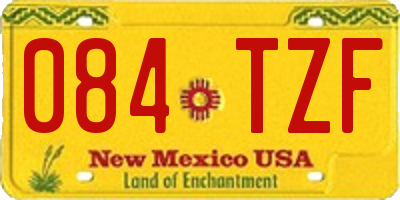 NM license plate 084TZF