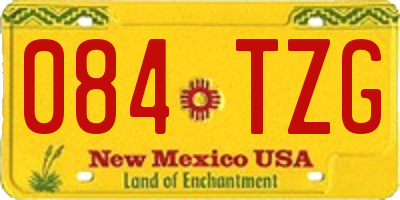 NM license plate 084TZG