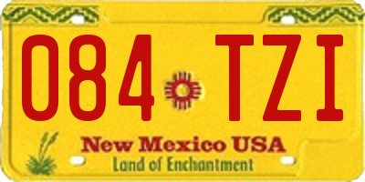 NM license plate 084TZI