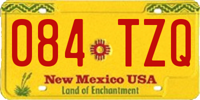 NM license plate 084TZQ