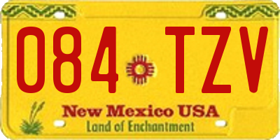 NM license plate 084TZV