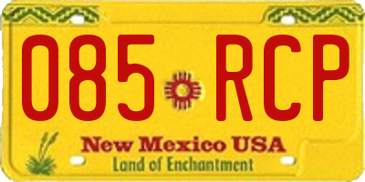 NM license plate 085RCP