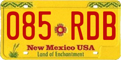 NM license plate 085RDB
