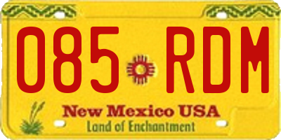 NM license plate 085RDM