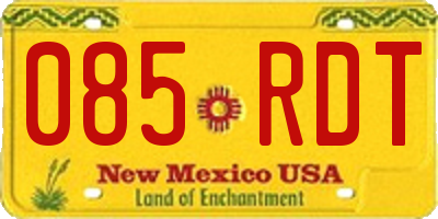 NM license plate 085RDT