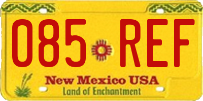 NM license plate 085REF
