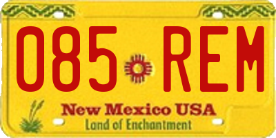 NM license plate 085REM