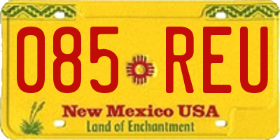 NM license plate 085REU